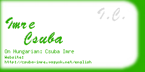 imre csuba business card